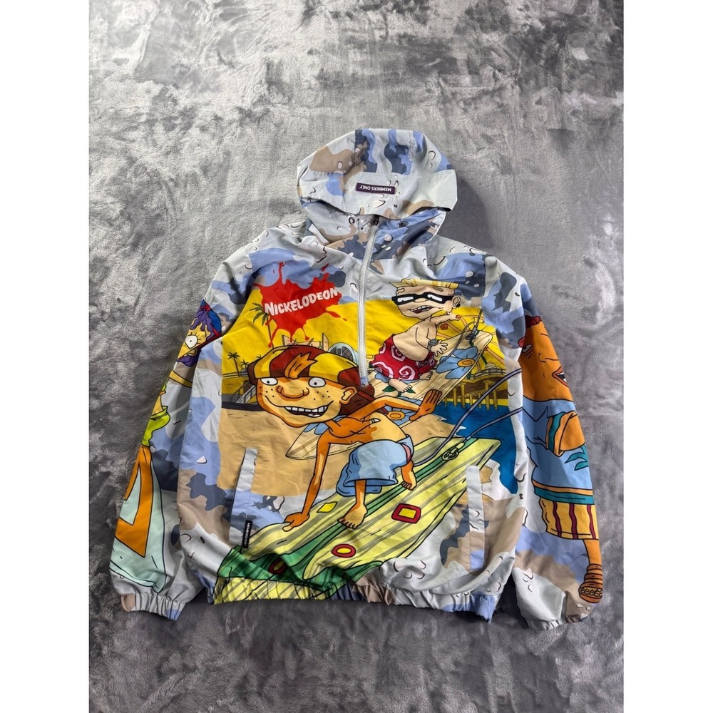 Members Only Nickelodeon Rocket Power Windbreaker Jacket Men's Multicolor Half‎
